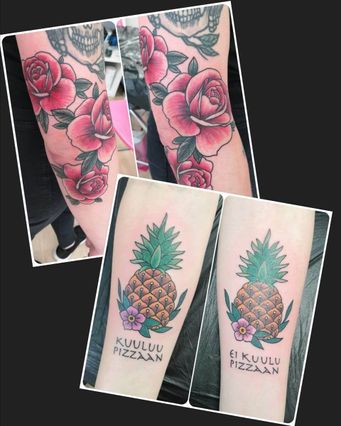 Neon traditional tatuointi, InkWorks Tattoo